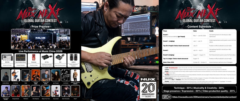 Wan Noorazifee Reaches NUX NeXt Global Guitar Contest Top 20