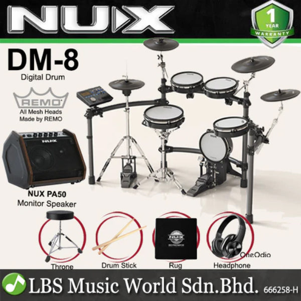 NUX DM-8 5 Digital Electronic Drum Set